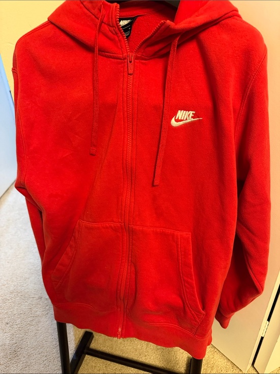 Nike Other - Nike Men’s Red Zip-Up Hooded Jacket